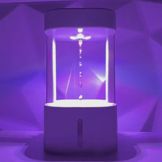 Aeverdrop Anti-Gravity Humidifier by Lumaveil — levitating water drops with soft ambient lighting and quiet mist output