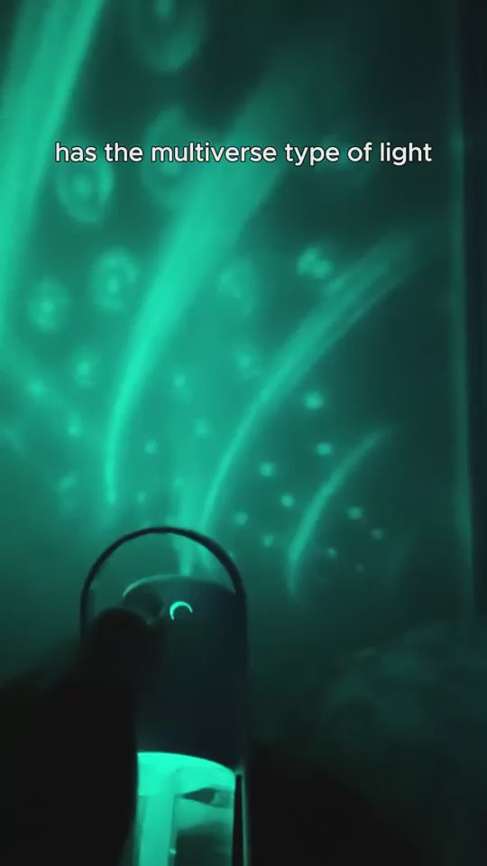 Lumaveil Veilmist humidifier creating ambient mist lighting for bedroom relaxation